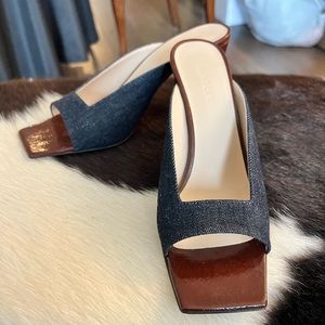 BNIB Wandler Isa two-tone leather mules Size 39